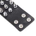 Miniatyrbillede 5 af 8: 6 Stykker Punk Nittede Rivets Sort Armbånd PU Læder Justerbar Trykknap Pigget Håndledsmanchet til Mænd Kvinder 6 Stykker Sæt