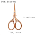 Miniatyrbillede 2 af 7: Hæklesaks, vintage-stil rustfrit stålblad multifunktionel saks, ergonomisk design skarpe præcisionsklipper DIY håndværktøj til broderi