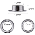 Miniatyrbild 2 av 5: Öglekit för presenning 12 mm öljetter Metallöglor Kit