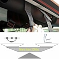 Miniatyrbild 4 av 7: Störtbåge Tillbehör för Jeep Wrangler, Högkvalitativ Nylon Interiörförbättringar, Lättmonterade 3 Remmar (Halkfritt Grepp, Moderiktigt Utseende), 2-pack, Svart