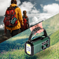 Pikkukuva 7 / 7: 10000 mAh kampiradio, hätäradio, aurinkoradio, NOAA/AM/FM-sääradio, USB Type-C -lataus, dynamoradio, akku