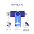 Miniatyrbild 3 av 5: Minnessticka Bulk Pack, Portabel Nyckelstorlek med LED-ljusindikator, Locklös Design USB 2.0 Flash-enheter för Stationär Dator Laptop, Vikbar 360º Vridbar
