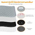 Miniatyrbild 6 av 7: Whiskers Delight Marsvinssängkläder, Fleece Burmatta för Smådjursburar, Snabbtorkande Halkfri Matta (2-pack)