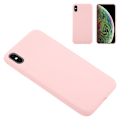Miniatyrbild 4 av 8: Flytande silikongummiskal för iPhone Xs Max, Elegant skydd med mikrofiberfoder för 6,5-tum, Rosa