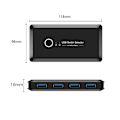 Miniatyrbild 2 av 6: Plug and Play USB-switch, bred kompatibilitet 2 in 5 ut väljare för 4 enheter och ljud, SuperSpeed USB 3.0 dataöverföring, aluminiumskal erbjuder