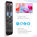 Miniatyrbild 3 av 6: Samsung Smart TV Universell Fjärrkontroll, Robust Konstruktion i ABS-material för LCD LED TV, Långt Sändningsavstånd, Ingen Programmering Krävs, Snabb