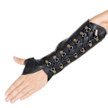 Miniatyrbild 2 av 5: PU Läder Bågskydd Arm Guard Handskydd Stöd, Svart