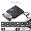Miniatyrbild 3 av 5: Optisk Drivenhet, Multi-Hub Funktion Ultra Slim Design Extern CD/DVD-enhet USB 3.0 Teknik Plug and Play, Bred Kompatibilitet för Macbook,