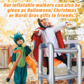 Miniatyrbillede 3 af 7: Oppustelig rollator, oppustelig gåhjælpemiddel, oppustelig stok til karneval, karnevalsfødselsdag, cosplay inkl. pumpe
