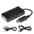 Miniatyrbild 1 av 7: HDMI-adapter, DisplayPort till HDMI VGA DVI-omvandlare, lätt och bärbar med optimal signalöverföring