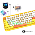 Miniatyrbild 6 av 6: Mekaniskt trådlöst tangentbord, ergonomisk design för bekväm skrivupplevelse, Bluetooth 5.0 stabil anslutning och störningsfri prestanda,
