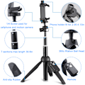 Miniatyrbild 6 av 7: Revolutionerande Utdragbar Selfiestick, Lättvikts Aluminiumlegering med Bluetooth-fjärrkontroll för Enkla Selfies och Videor