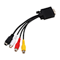 Miniatyrbild 1 av 6: Komponentvideoadapter, Matrixkonverteringskabel för sömlös VGA till S-Video-omvandling, Högkvalitativ signalöverföring säkerställer tydliga bilder,