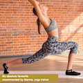 Miniatyrbillede 4 af 5: 3 par yoga sokker til kvinder med skridsikre greb og stropper, sort