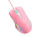 Miniatyrbild 1 av 8: Högprecisions Ergonomisk Gamingmus, Justerbar DPI-omkopplare, Tyst Klick med Slumpmässig Rörelsefunktion För Intensiva Spelsessioner, Andningsbar LED