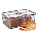 Miniatyrbillede 1 af 7: Brødopbevaringsbeholder med lufttæt låg - Brødkurv til køkkenbordplade, tidsregistrerende brødbeholder til hjemmelavet brød, bagel,