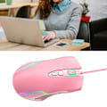 Miniatyrbild 5 av 8: Högprecisions Ergonomisk Gamingmus, Justerbar DPI-omkopplare, Tyst Klick med Slumpmässig Rörelsefunktion För Intensiva Spelsessioner, Andningsbar LED