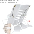 Miniatyrbild 5 av 5: Ergonomiskt bokstöd i metall, justerbar bokhållare för läsning, halkfri dyna stöder stabil handsfree-läsning, hopfällbart högkvalitativt rostfritt järn