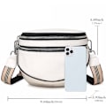 Miniatyrbild 2 av 5: Fanny Pack i Läder för Kvinnor och Flickor, Justerbar Axelrem för Mobiltelefonväska, Vattentät Funktion i Äkta Kvalitetsläder