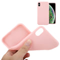 Miniatyrbild 5 av 8: Flytande silikongummiskal för iPhone Xs Max, Elegant skydd med mikrofiberfoder för 6,5-tum, Rosa