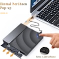 Miniatyrbild 5 av 6: Bärbar DVD-enhet med förbättrad kompatibilitet, lätt att bära CD/DVD-brännare för bärbar dator, stationär dator, Mac, iOS, Windows, Linux
