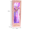 Miniatyrbillede 5 af 6: Farverig Galaxy Rose Damegave, Perfekt gave til hende Unikt kunstværk Udsøgt gaveæske med LED-lys, Guldfolie stilk til fødselsdag,