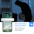 Miniatyrbild 6 av 8: Inomhus WiFi-kamera, säkerhetssystem med 2K fullfärgs mörkerseende, enkel ettknappssamtal, rörelsedetektering & spårning, stöder SD-kort & moln