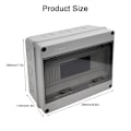Miniatyrbild 2 av 5: Kapslingsbox för Strömbrytare med Transparent Lock, ABS Strömförsörjningskapsling, DIN-skenmonterbar Vattentät Design för 12 Moduler Elektronik