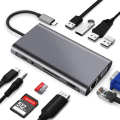 Miniatyrbillede 1 af 5: Type-c dockingstation 11 i en multi-i-en USB-hub
