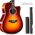 Miniatyrbild 7 av 8: Gitarsadel, Utsökt Utseende För Akustisk Gitarrtillbehör, Bekväm Praktisk För 6-Strängade Folkgitarrer, Kompakt Design Perfekt För
