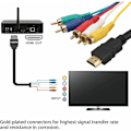 Miniatyrbild 4 av 5: Anpassningsbar Digital Hub, Högupplöst HDMI till RCA Adapterkabel för Sömlös Signalöverföring, Plug and Play Guldpläterade Kontakter Säkerställer Stabilitet