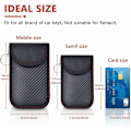 Miniatyrbild 4 av 5: Anti-Hacking Fodral Blocker, 2-Pack Faraday-väska för Nyckelbricka - Pålitligt Bilskydd med RFID Signalblockering & Slitstark Kolfiber