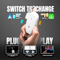 Pikkukuva 5 / 5: Langaton Carplay & Android Auto -sovitin 2 in 1 Auto CarPlay & Android Auto Langaton 2024 Päivitysdongle muuntaa langallisen langattomaksi, yhteensopiva