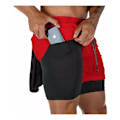Miniatyrbild 4 av 5: Träningsshorts Herr Gym 2-i-1 Mobilficka Med Lycra