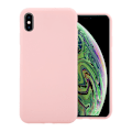 Miniatyrbild 2 av 8: Flytande silikongummiskal för iPhone Xs Max, Elegant skydd med mikrofiberfoder för 6,5-tum, Rosa