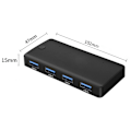 Miniatyrbild 2 av 8: Usb 3.0 Kvm Switch Selector, Portabel Utgång Perifer Delningsswitch För Skrivare Skanner Tangentbord Mus, Led-indikator Visar Aktiv Dator, Plug