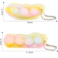 Miniatyrbilde 4 av 5: 2-pakning Squeeze-A-Bean Fidget-leker, Edamame-nøkkelring