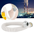 Miniatyrbild 5 av 8: Gummislang för gasmask, universellt gängat gränssnitt för mångsidig kompatibilitet, korrugerad design med tygskydd, flexibel för optimal lufttillförsel