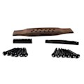 Miniatyrbilde 2 av 5: 15 stk Sett 12 Strengers Gitar Palisander Bro Gitar Bro Mutter Sadel Svart Pinne for Utskifting 2025th