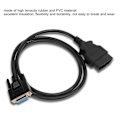 Pikkukuva 4 / 5: Pää OBD2 -kaapeli OBDII Testi Diagnostiikkaliitin Adapterikaapelin korvaus Launch CRP123 CRP129:lle