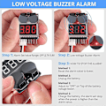 Miniatyrbilde 5 av 5: 5 stk 2 i 1 1-8S Lipo Batterispenningstester, RC Lavspenningssummeralarm, Batteriovervåker for Lipo/Li-Ion