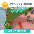 Miniatyrbild 5 av 5: Triangulär Vattentät Markis 3x3x3M Andningsbar Solskydd Vindtät UV-skydd Markis för Trädgård Uteplats Balkong Utomhus (Grön)