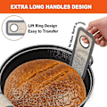 Miniatyrbilde 3 av 5: Silikonbrødsele Oval, ikke-klebende & lett å rengjøre Gjenbrukbar Oval Silikon Bakematte for Hollandske Ovner med Lange Håndtak Surdeigsbrød Baking Matteverktøy S