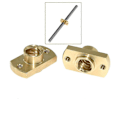 Miniatyrbild 1 av 5: T8 ledarskruv mutter Stigning 2mm Ledning 8mm Mässing T8 x 8mm Fläns Ledarskruv Mutter för CNC Delar Ender 3 CR-10 3D Skrivartillbehör