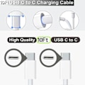 Miniatyrbild 5 av 5: iPad Pro Snabbladdare 3m Extra Lång iPad Pro Laddare 20W iPad Laddare USB C PD Block med Typ-C till C Kabel Sladdar för iPad Pro 129 iPad Pro 11