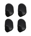 Self-adhesive wall hook black 4 pcs