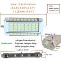 Miniatyrbilde 5 av 5: R7s LED 118mm 30w Dimbar Dagslyspære 6000k AC 220v 3000lm Dobbeltsidig J Type LED Spotlight Gulvlampe Erstatning