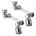 Miniatyrbilde 1 av 5: 2 Kranforlengere for baderomsvask, med 2 utløpsmoduser, universell 1080° roterende mekanisk arm F