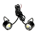 Miniatyrbillede 1 af 5: 2 stk. Hvide LED Motorcykel Forlygte Spotlight Kørelys Dagskørelys Lampe