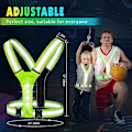 Miniatyrbilde 4 av 5: LED Refleksvest for Løping, Justerbar Elastisk Løpeutstyr LED Lysende Vest Perfekt for Løping, W